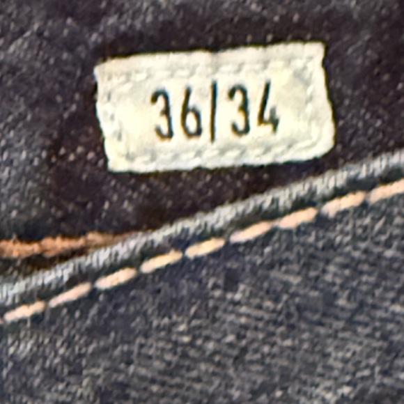 Ariat Men’s Jeans Tag 36x34 Traditional Relaxed Bootcut Dark Wash Western Denim - Picture 5 of 16